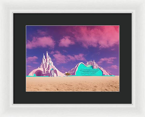 A Colorful Blue Oasis - Framed Print