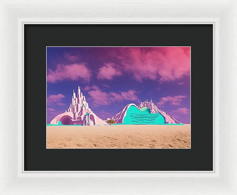 A Colorful Blue Oasis - Framed Print