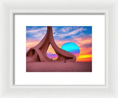 A Monumental Evening at the Beach - Framed Print