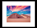 An art print made from sand dunes on a desert plains