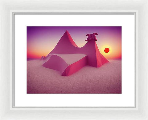 Bed Beneath the Rock Wall - Framed Print