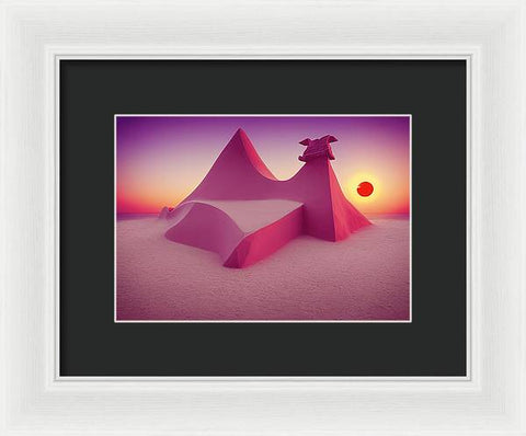 Bed Beneath the Rock Wall - Framed Print