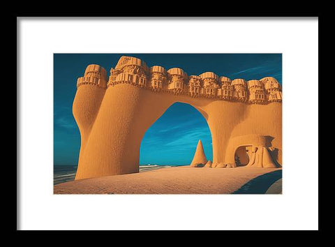 Sand Castle Archway - Framed Print