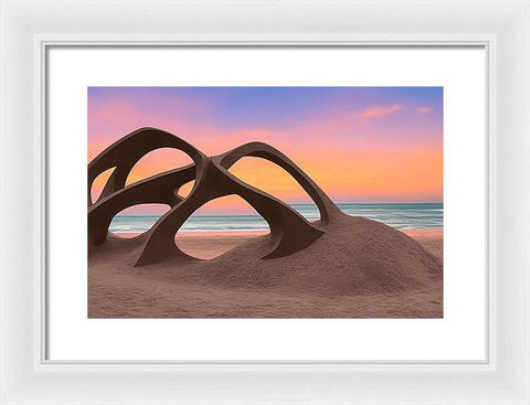 Sculpted Against the Sunset - Framed Print