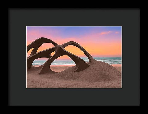 Sculpted Against the Sunset - Framed Print