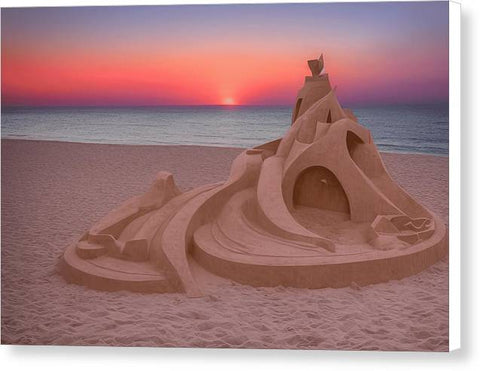 Sand Castle Sunset - Canvas Print