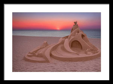 Sand Castle Sunset - Framed Print