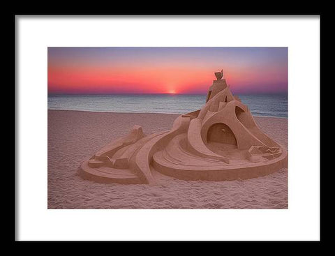 Sand Castle Sunset - Framed Print