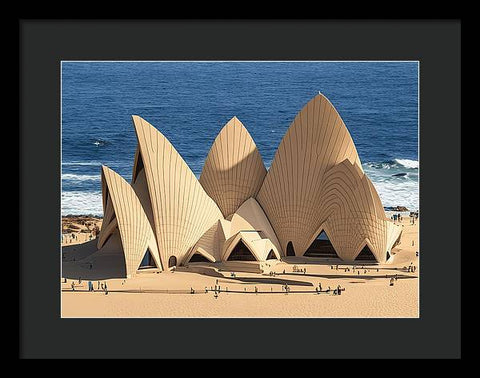 Sydney Opera House in Cityscape - Framed Print