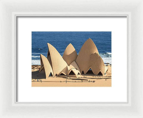 Sydney Opera House in Cityscape - Framed Print