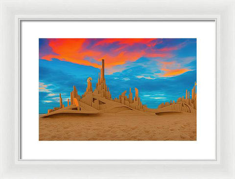 Islands in the Sandscape - Framed Print