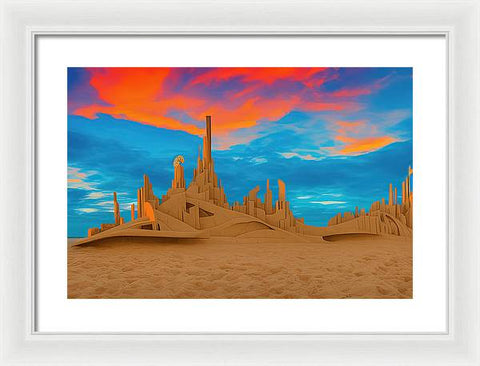 Islands in the Sandscape - Framed Print