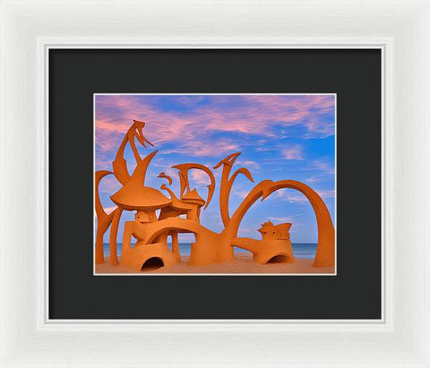 Fire Dragon Idyll - Framed Print