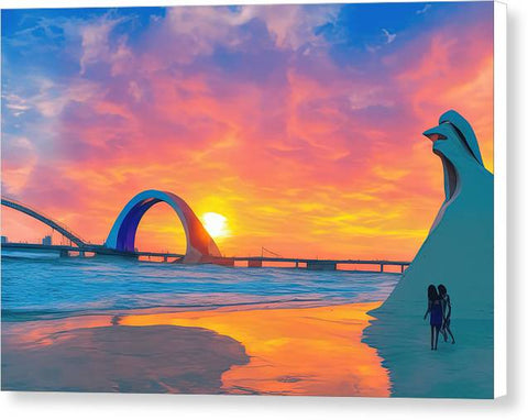 Wave Pool Sunsets - Canvas Print