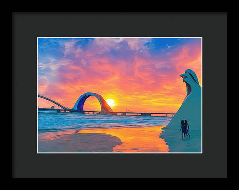 Wave Pool Sunsets - Framed Print