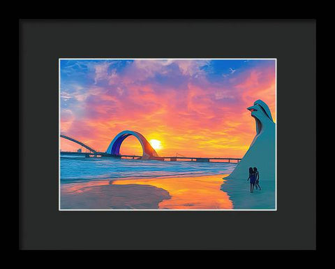 Wave Pool Sunsets - Framed Print