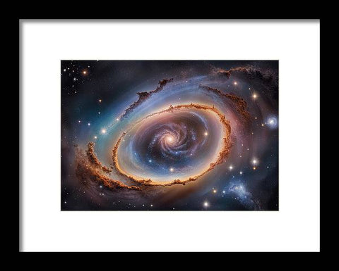 a spiral galaxy with stars and a black hole in the center