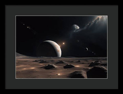 Lunar Celestial Symphony - Framed Print