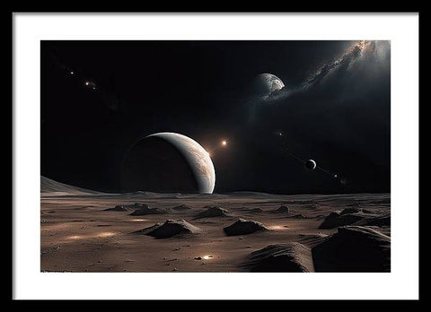 Lunar Celestial Symphony - Framed Print