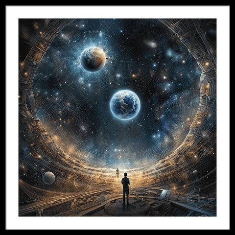 "Celestial Journeying Through the Darkness” - Framed Print