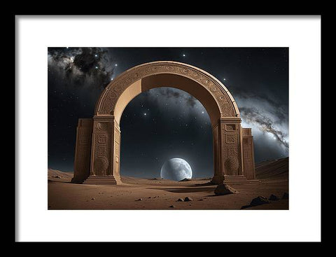 "Luminescence in the Desert". - Framed Print
