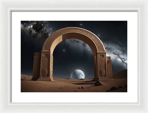 "Luminescence in the Desert". - Framed Print