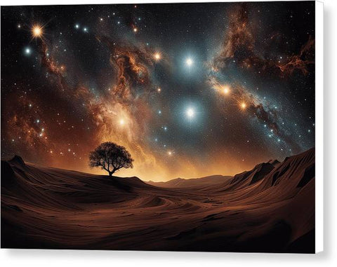 Desert Solitude: A Singular Sky - Canvas Print