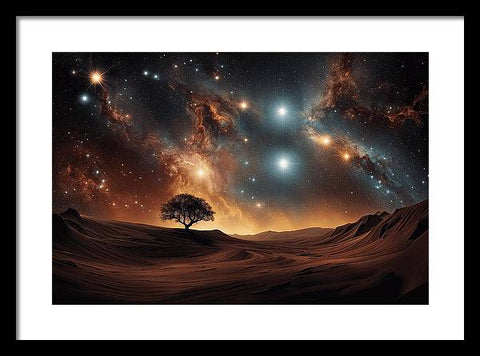 Desert Solitude: A Singular Sky - Framed Print