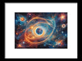 a painting of a planetary space with a spiral and stars