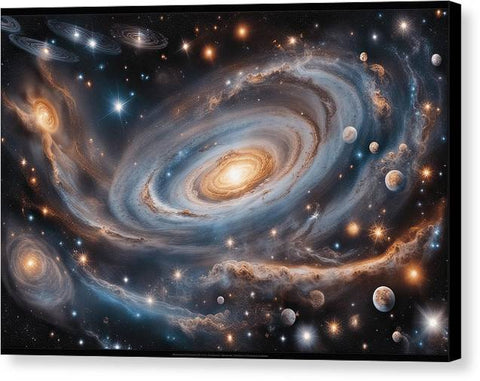 Galactic Dreams: A Spiral of Possibilities - Canvas Print