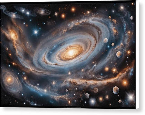 Galactic Dreams: A Spiral of Possibilities - Canvas Print