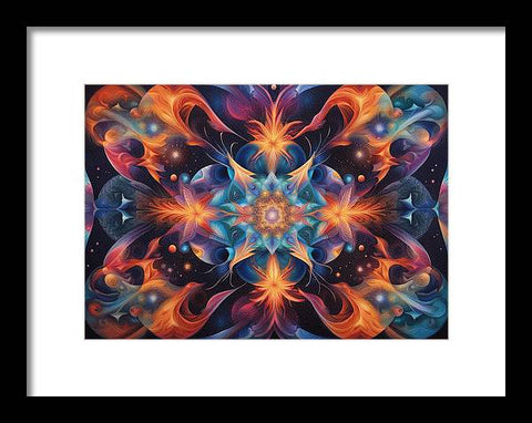 The Colorful Symphony of Floral Shapes - Framed Print