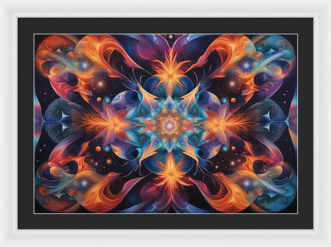 The Colorful Symphony of Floral Shapes - Framed Print