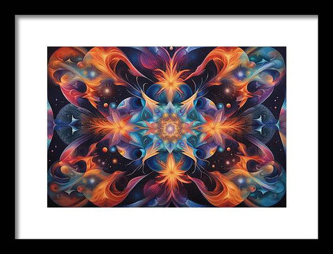 The Colorful Symphony of Floral Shapes - Framed Print