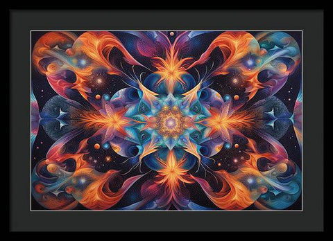 The Colorful Symphony of Floral Shapes - Framed Print
