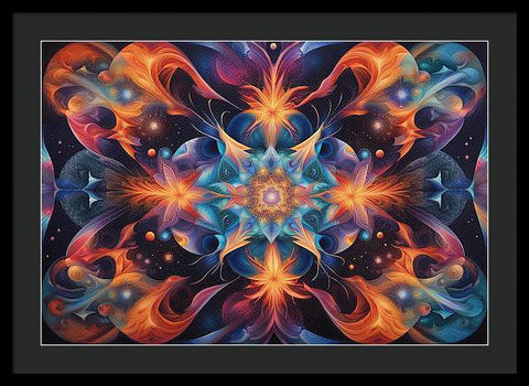 The Colorful Symphony of Floral Shapes - Framed Print