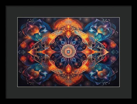 Mysteries of the Night Sky - A Floral Song - Framed Print