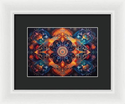 Mysteries of the Night Sky - A Floral Song - Framed Print