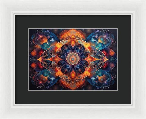 Mysteries of the Night Sky - A Floral Song - Framed Print