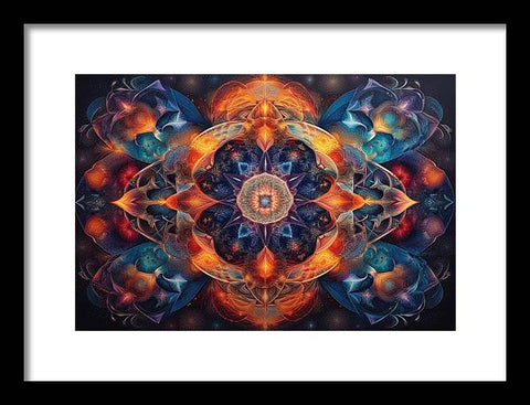 Mysteries of the Night Sky - A Floral Song - Framed Print