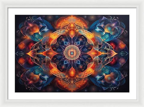 Mysteries of the Night Sky - A Floral Song - Framed Print