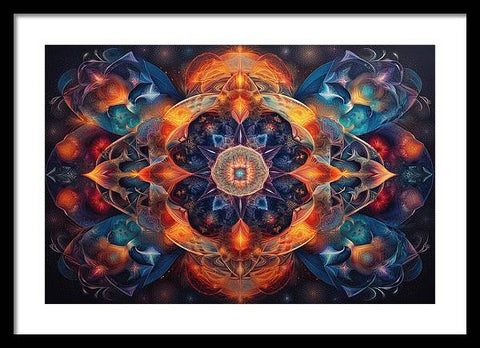 Mysteries of the Night Sky - A Floral Song - Framed Print