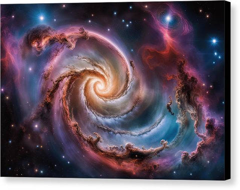 Galactic Spiral Symphony - Canvas Print