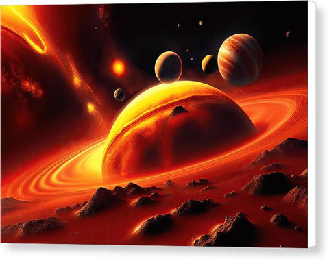 Sped to the Stars: An Intergalactic Sports Car Adventure - Canvas Print