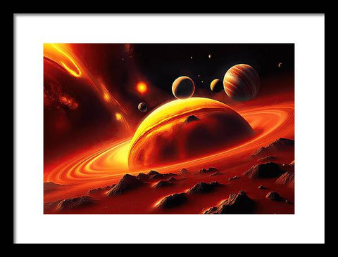 Sped to the Stars: An Intergalactic Sports Car Adventure - Framed Print