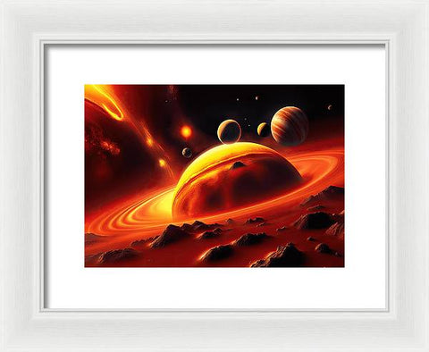 Sped to the Stars: An Intergalactic Sports Car Adventure - Framed Print