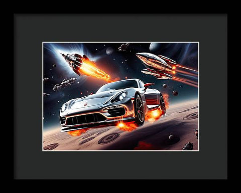 Racing Across the Universe - Framed Print