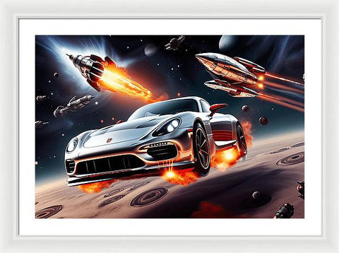 Racing Across the Universe - Framed Print
