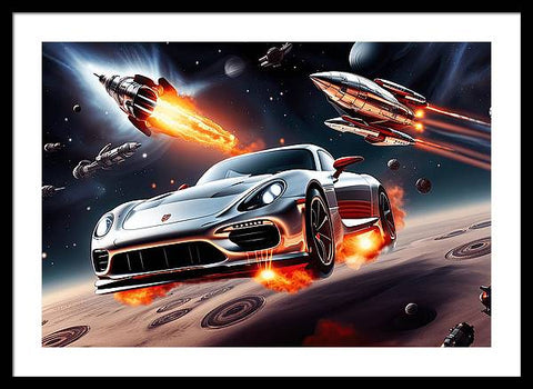 Racing Across the Universe - Framed Print