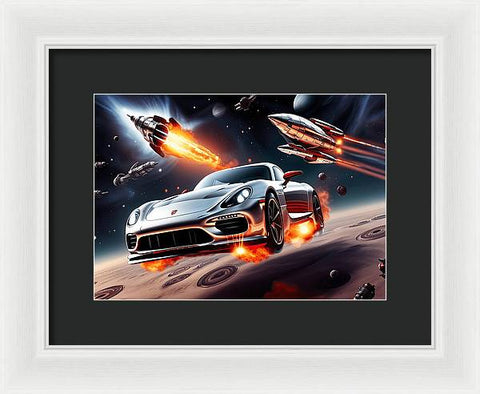 Racing Across the Universe - Framed Print